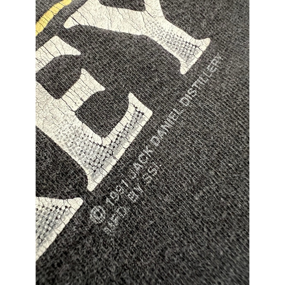 Vintage 90's Jack Daniels 1991 Whiskey Sour Mash Single Stitch T Shirt XL Black - Picture 2 of 14